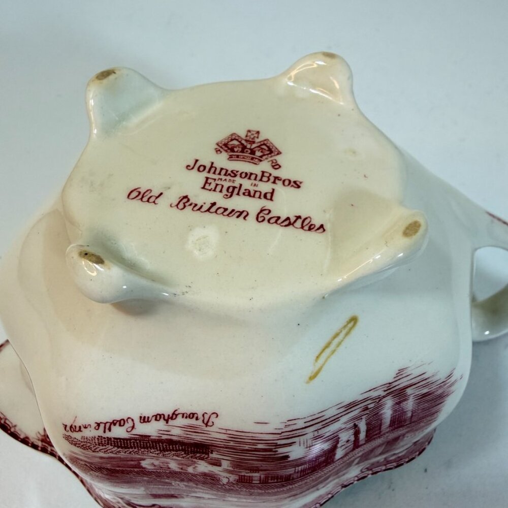 Vintage Johnson Brothers Old Britain Castles Pink Creamer Transferware Goodrich - Picture 16 of 16